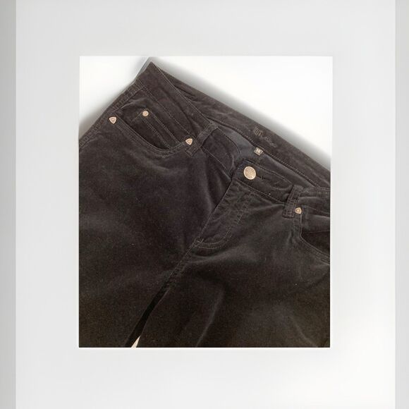KUT from the Kloth Denim - Kut From The Kloth Pants Women’s 14 Black Corduroy Straight Leg Casual Comfort